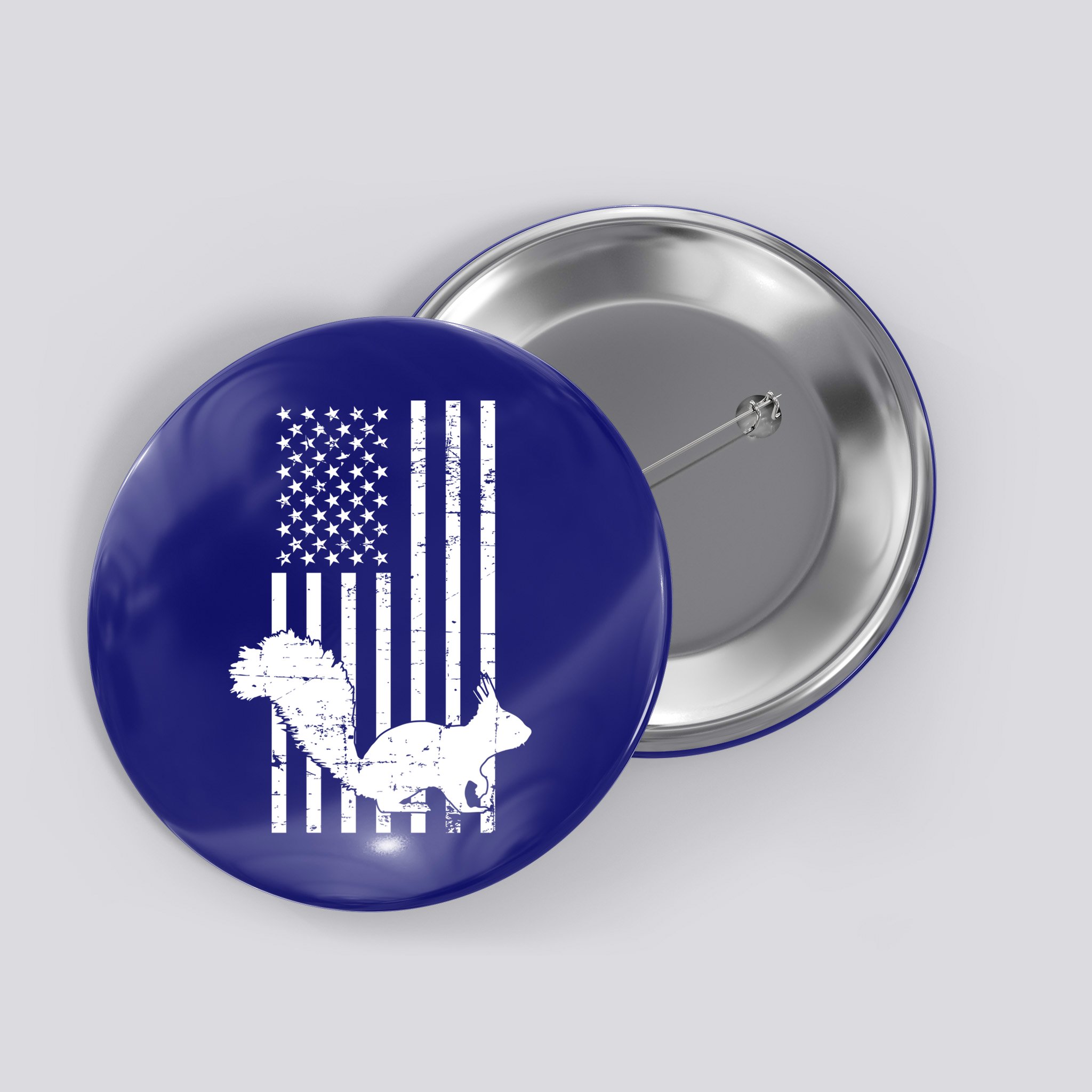 Squirrel Hunting Us Flag Squirrel Hunter Great Gift Button