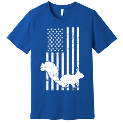 Squirrel Hunting Us Flag Squirrel Hunter Great Gift Premium T-Shirt