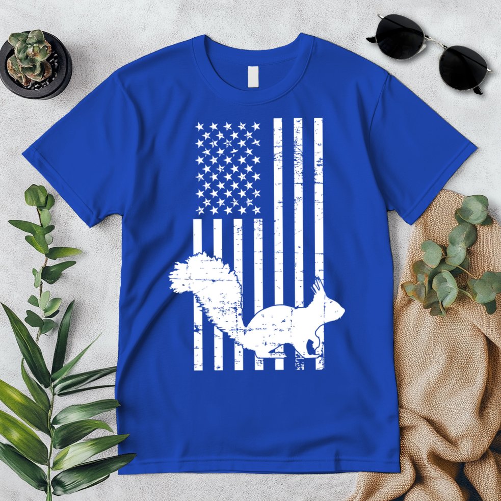 Squirrel Hunting Us Flag Squirrel Hunter Great Gift Premium T-Shirt