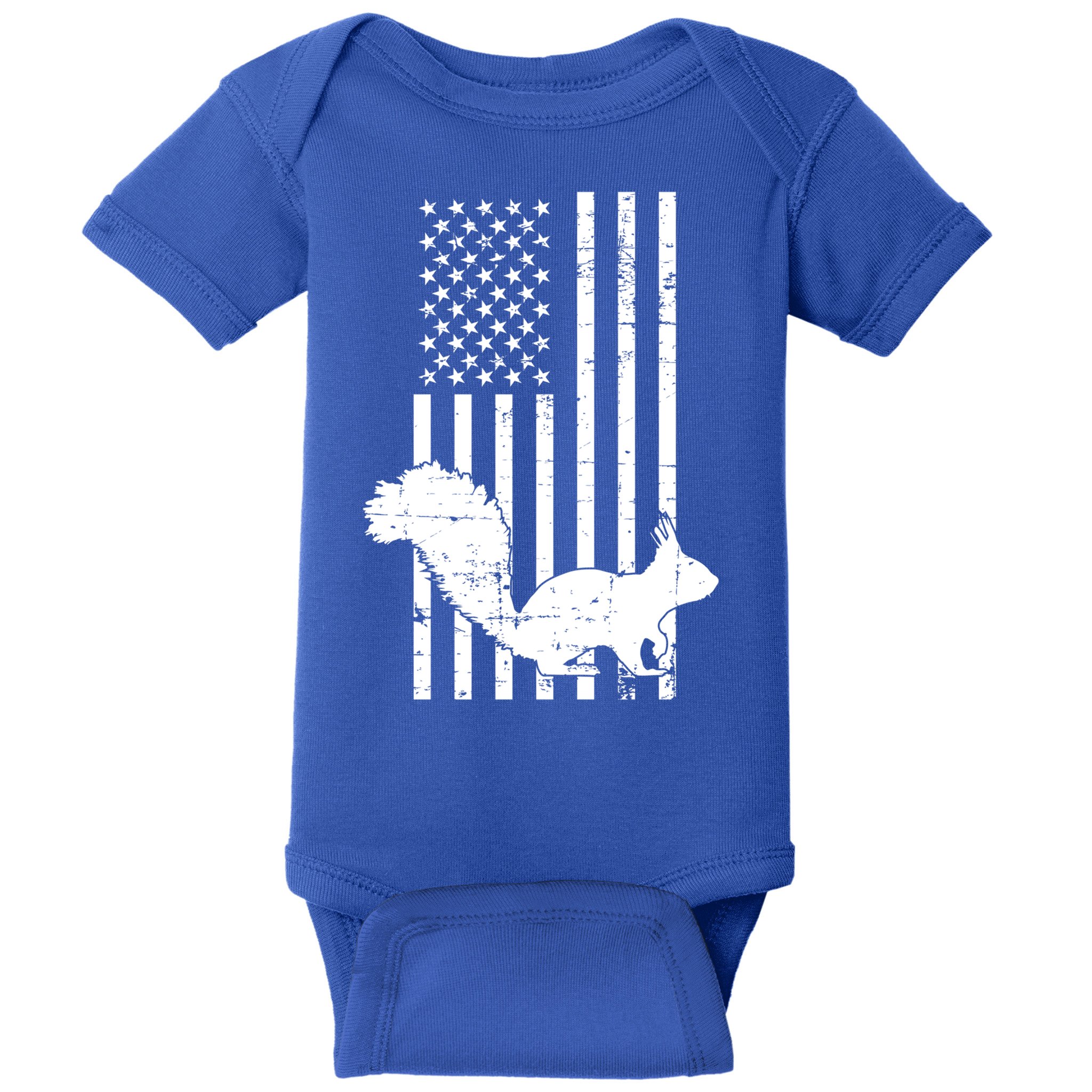 Squirrel Hunting Us Flag Squirrel Hunter Great Gift Baby Bodysuit