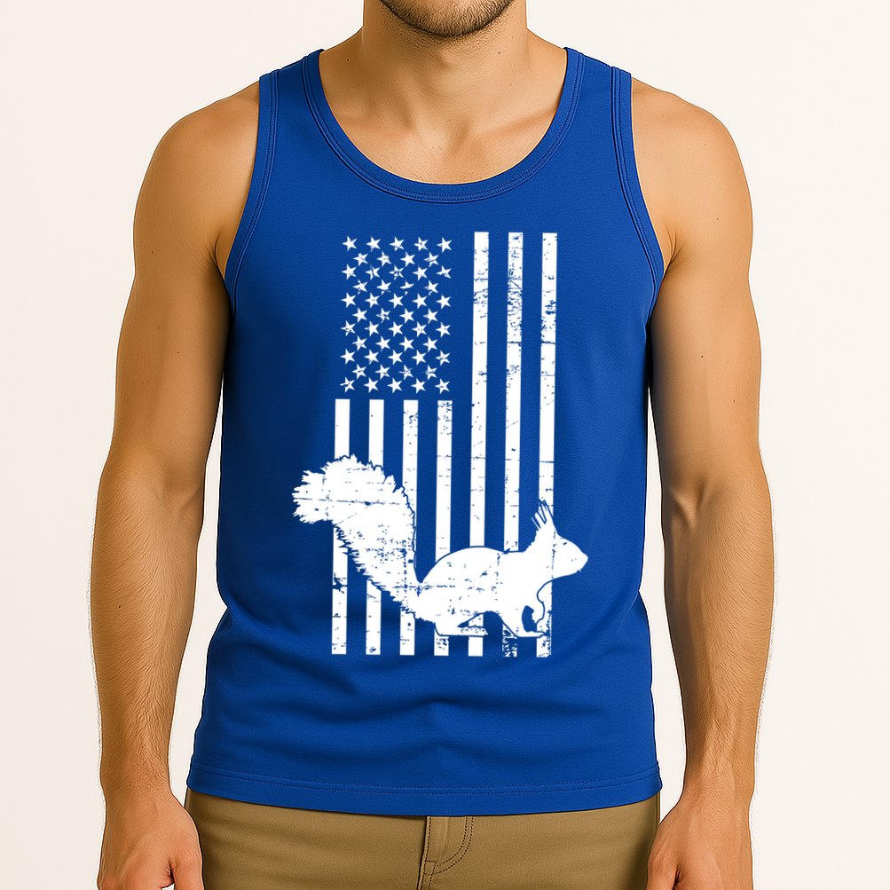 Squirrel Hunting Us Flag Squirrel Hunter Great Gift Tank Top