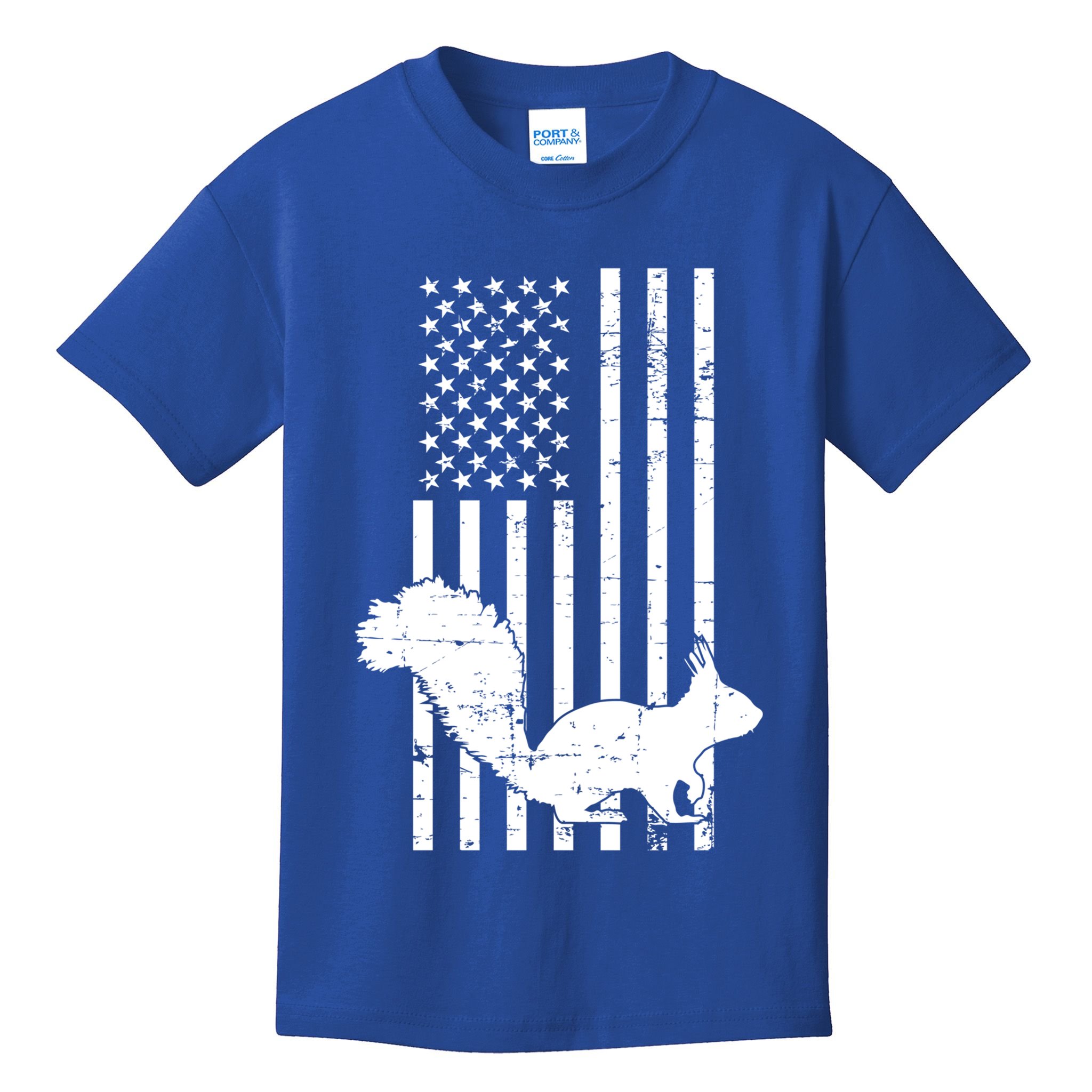 Squirrel Hunting Us Flag Squirrel Hunter Great Gift Kids T-Shirt