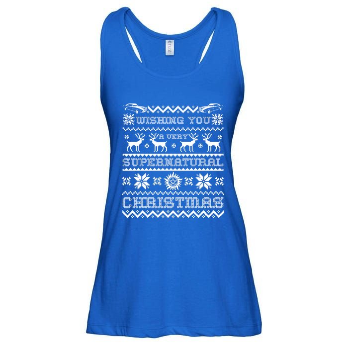 Supernatural Holiday Ugly Sweater Meaningful Gift Ladies Essential Flowy Tank