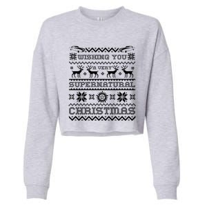 Supernatural Holiday Ugly Sweater Meaningful Gift Cropped Pullover Crew