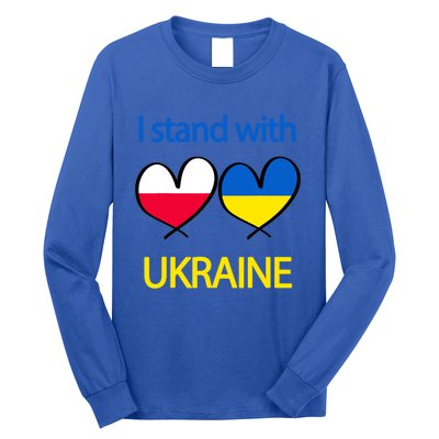 Support Heart Ukrainian Poland Flag I Stand With Ukraine Great Gift Long Sleeve Shirt