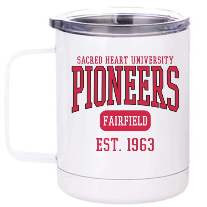 Sacred Heart University Pioneers Est. Date Sweatshirt 12 oz Stainless Steel Tumbler Cup