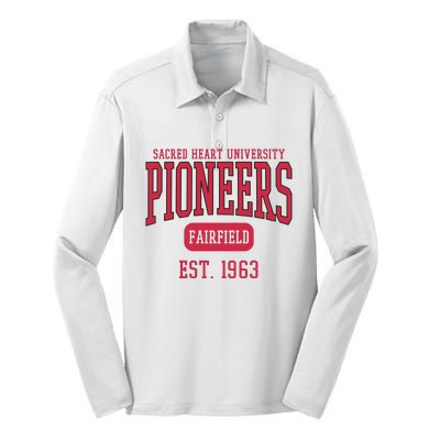 Sacred Heart University Pioneers Est. Date Sweatshirt Silk Touch Performance Long Sleeve Polo