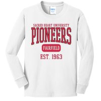 Sacred Heart University Pioneers Est. Date Sweatshirt Kids Long Sleeve Shirt