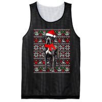 Santa Hat Ugly Christmas Sweater Great Dane Dog Lovers Long Sleeve Mesh Reversible Basketball Jersey Tank