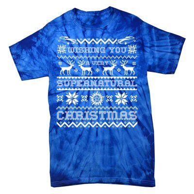 Supernatural Holiday Ugly Sweater Tie-Dye T-Shirt