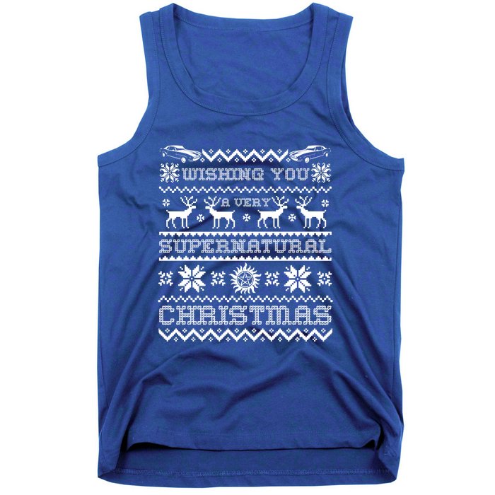 Supernatural Holiday Ugly Sweater Tank Top