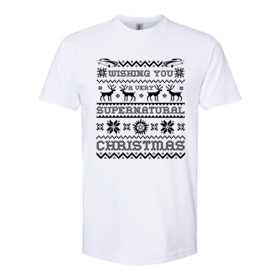 Supernatural Holiday Ugly Sweater Softstyle® CVC T-Shirt