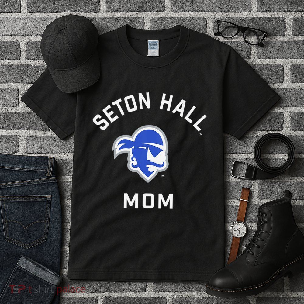 Seton Hall University Shu Pirates Arched Mom Tall T-Shirt
