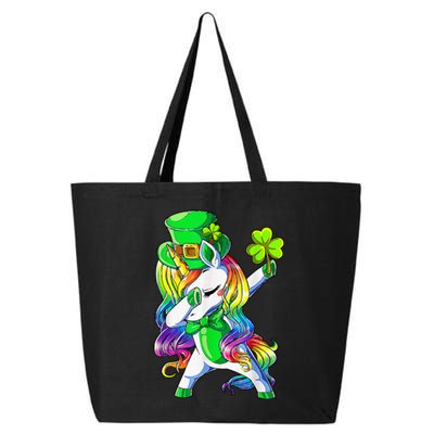 Shamrock Heart Unicorn Face Irish Happy St Patrick's Day 25L Jumbo Tote