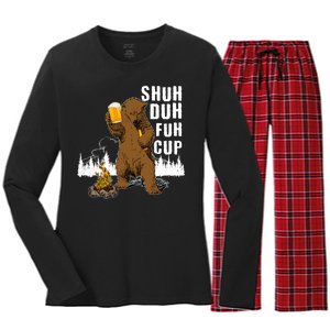 Shuh Duh Fuh Cup Women's Long Sleeve Flannel Pajama Set 