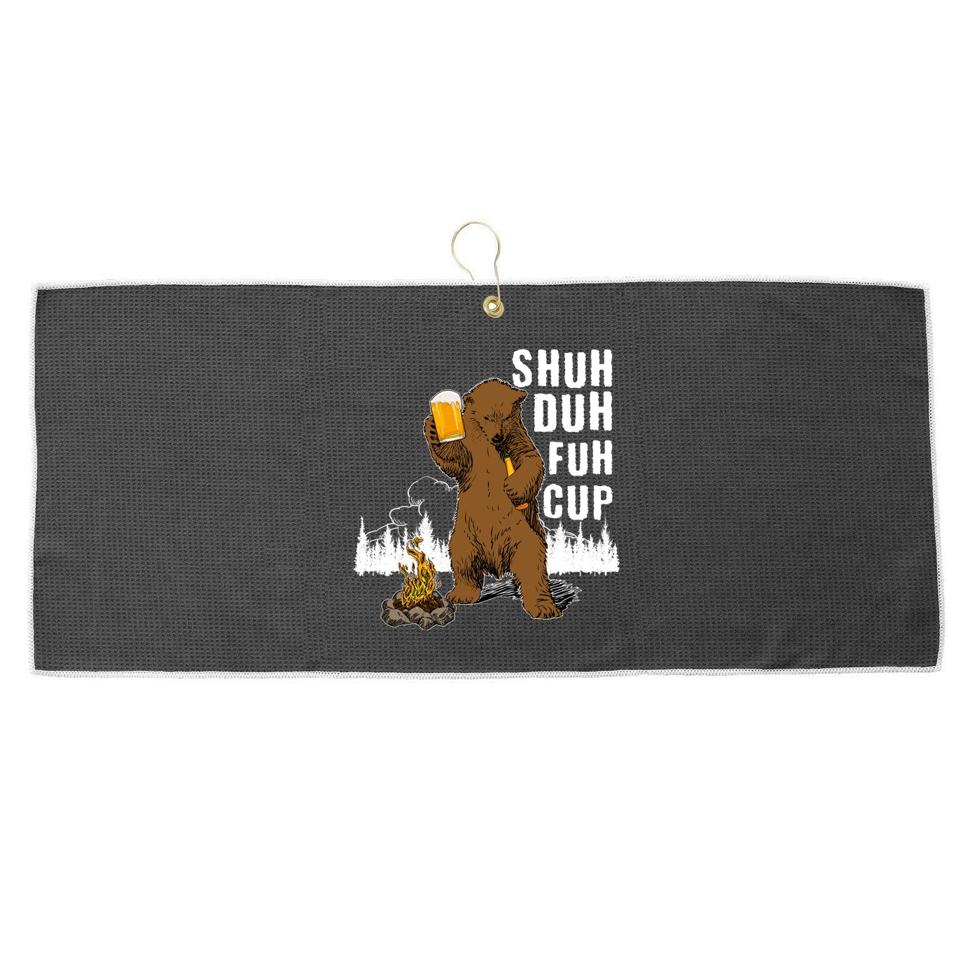 Shuh Duh Fuh Cup Large Microfiber Waffle Golf Towel