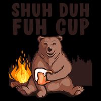 Shuh Duh Fuh Cup Bear Drinking Beer Camping Mug