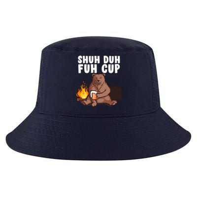 Shuh Duh Fuh Cup Bear Drinking Beer Camping Cool Comfort Performance Bucket Hat