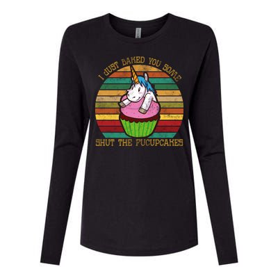 Shut The Fucupcakes Womens Cotton Relaxed Long Sleeve T-Shirt