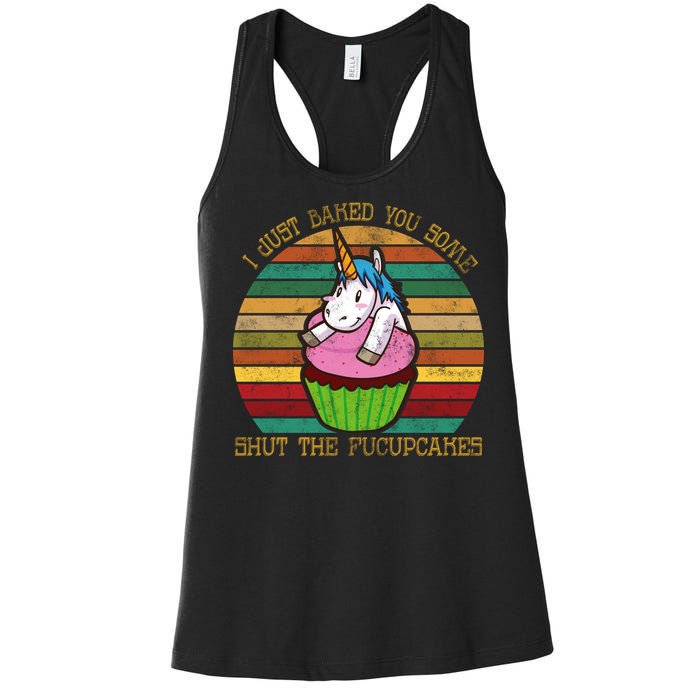 Shut The Fucupcakes Women's Racerback Tank