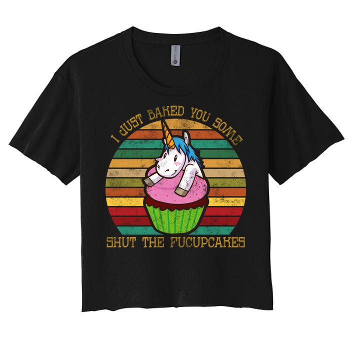 Shut The Fucupcakes Women's Crop Top Tee