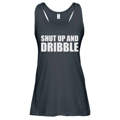 Shut Up And Dribble Ladies Essential Flowy Tank