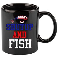 Shut Up And Fish 11oz C Handle Ceramic Mug