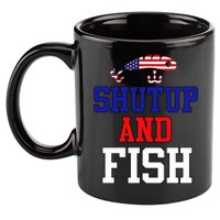 Shut Up And Fish 11oz C Handle Ceramic Mug