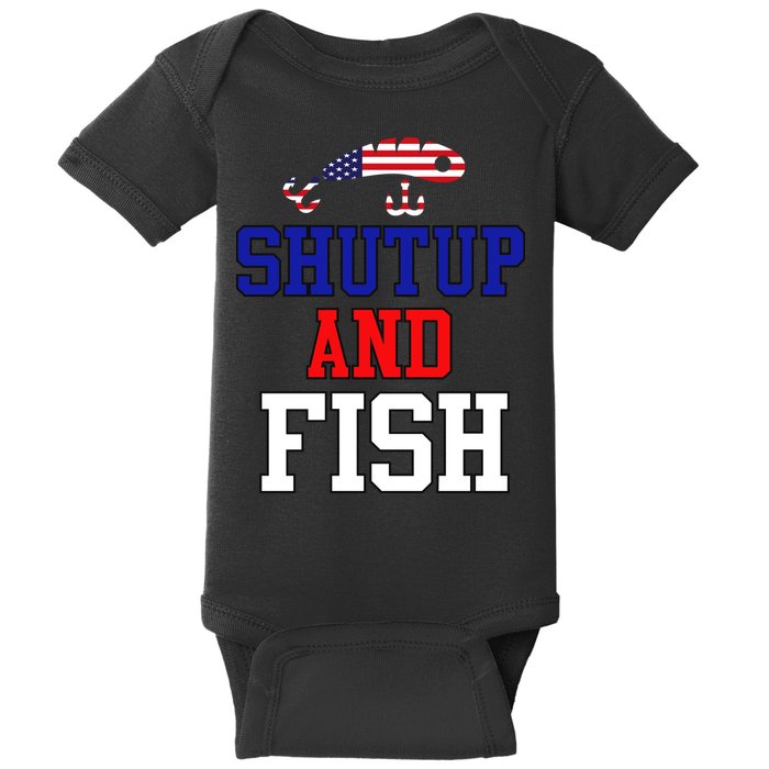 Shut Up And Fish Baby Bodysuit