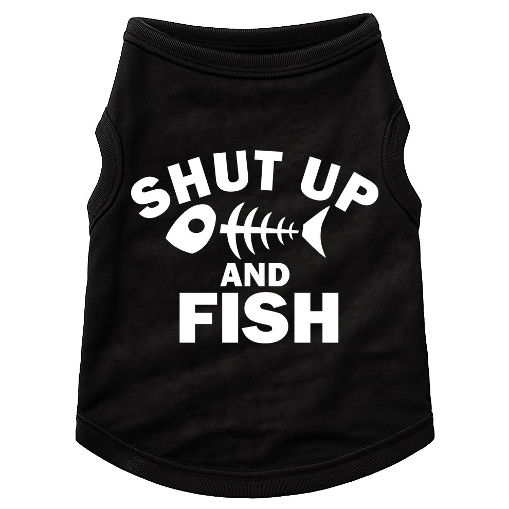 Shut Up And Fish Fishing Doggie Tank