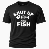 Shut Up And Fish Fishing Cooling Performance Crew T-Shirt