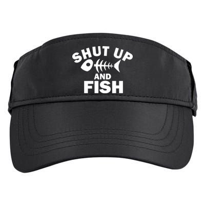 Shut Up And Fish Fishing Adult Drive Performance Visor