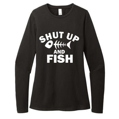 Shut Up And Fish Fishing Womens CVC Long Sleeve Shirt