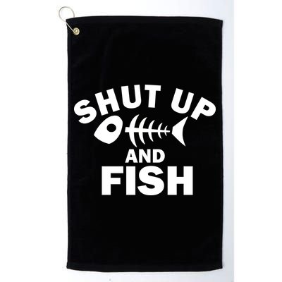 Shut Up And Fish Fishing Golf Towel