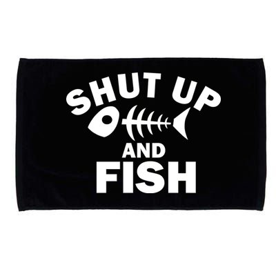 Shut Up And Fish Fishing Microfiber Hand Towel