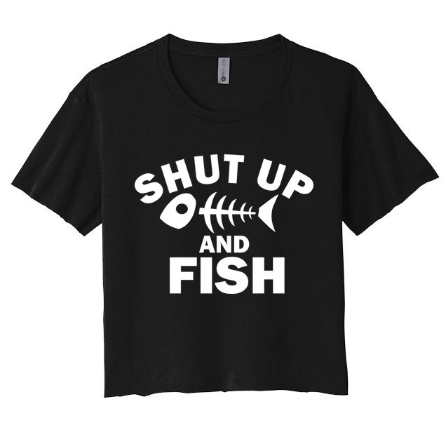Shut Up And Fish Fishing Crop Top
