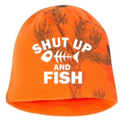 Shut Up And Fish Fishing Kati - Camo Knit Beanie