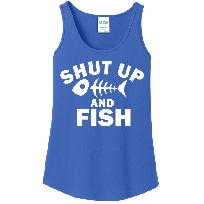 Shut Up And Fish Fishing Ladies Essential Tank