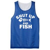 Shut Up And Fish Fishing Mesh Reversible Basketball Jersey Tank