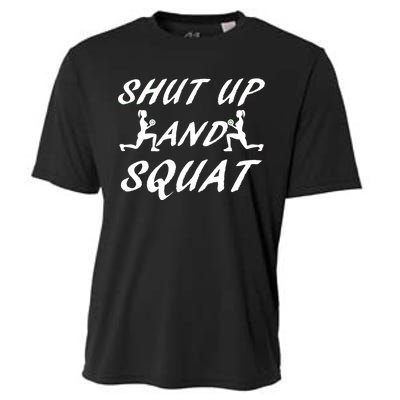 Shut Up And Squat Gym Fitness Workout Cooling Performance Crew T-Shirt