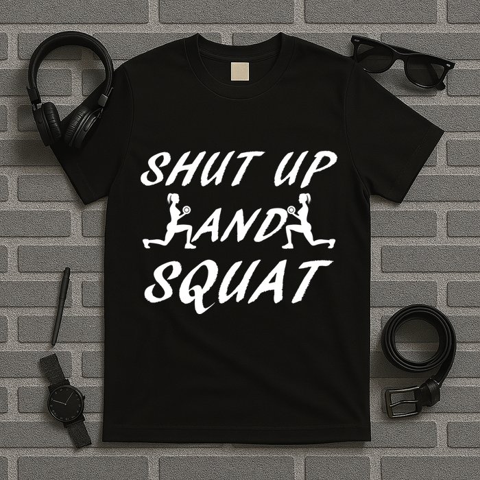 Shut Up And Squat Gym Fitness Workout T-Shirt