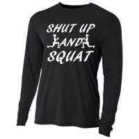 Shut Up And Squat Gym Fitness Workout Cooling Performance Long Sleeve Crew