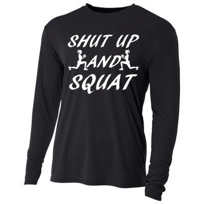 Shut Up And Squat Gym Fitness Workout Cooling Performance Long Sleeve Crew