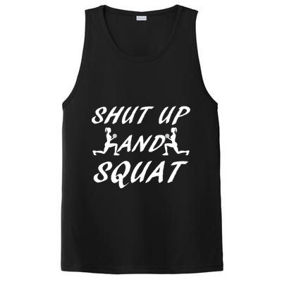 Shut Up And Squat Gym Fitness Workout PosiCharge Competitor Tank