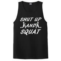 Shut Up And Squat Gym Fitness Workout PosiCharge Competitor Tank