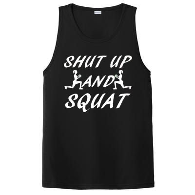 Shut Up And Squat Gym Fitness Workout PosiCharge Competitor Tank