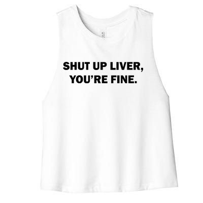 Shut Up Liver Women's Racerback Cropped Tank