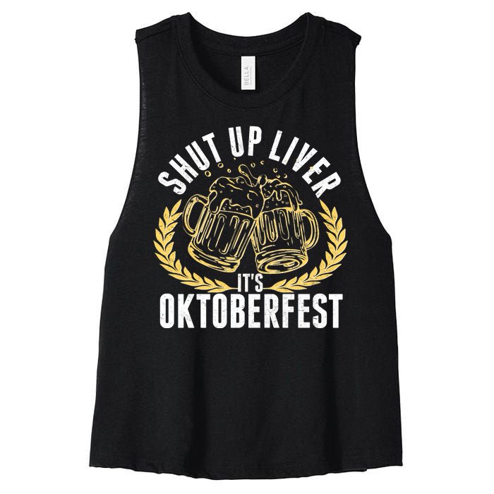 Shut Up Liver It's Oktoberfest Women's Racerback Cropped Tank