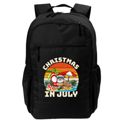 Santa Hawaiian Vintage Retro Surfing Santa Christmas In July Gift Backpack