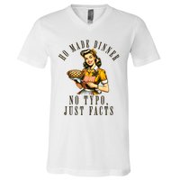 Sarcastic Housewife Vintage Cooking Modern Women Funny V-Neck T-Shirt